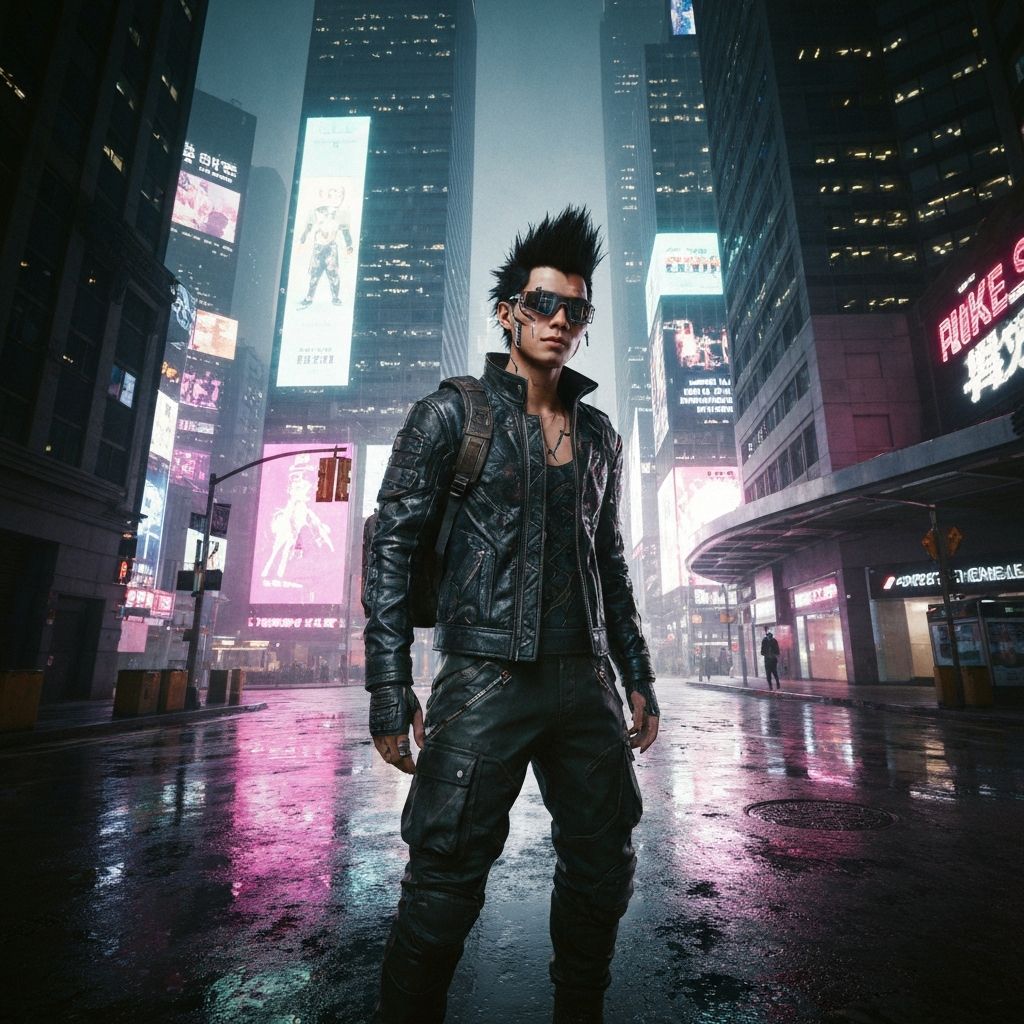 Urban cyberpunk setting